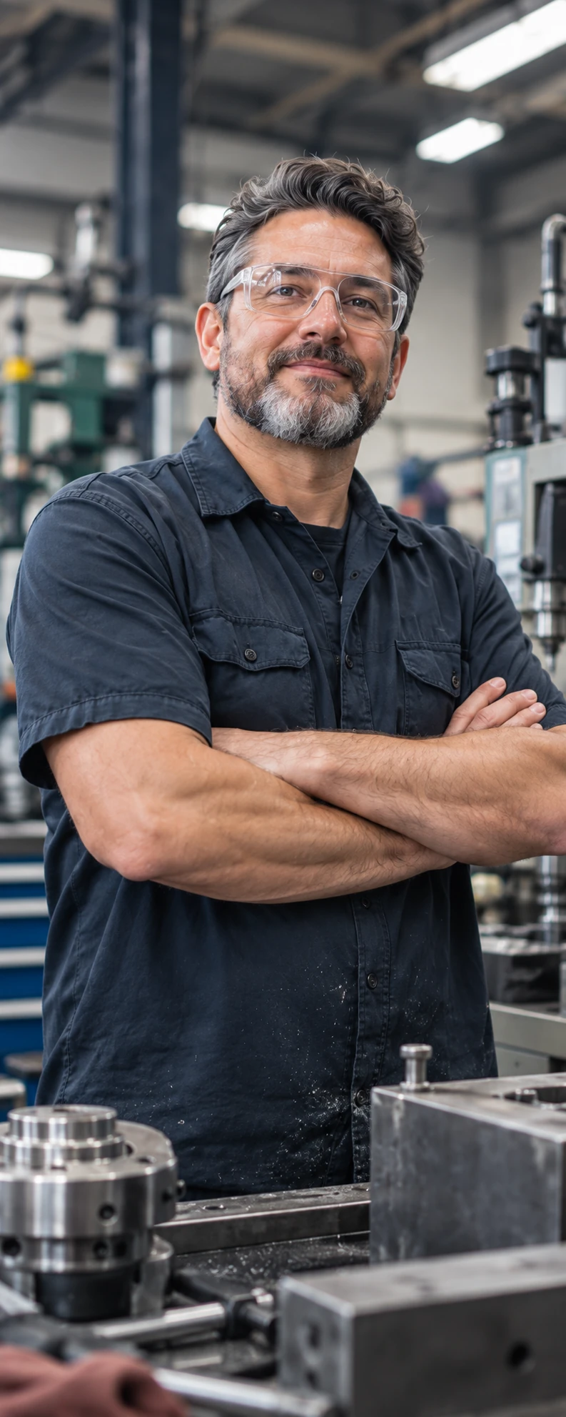 Manufacturing business owner in his workshop